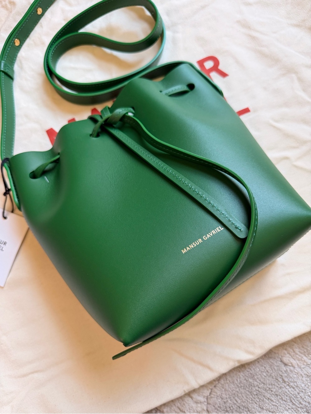 Mansur Gavriel Mini Mini Bucket Bag in Leaf - Picture 2 of 7